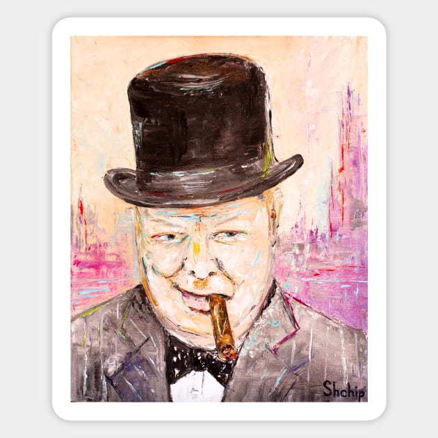 Sir Winston Churchill Sticker by NataliaShchip